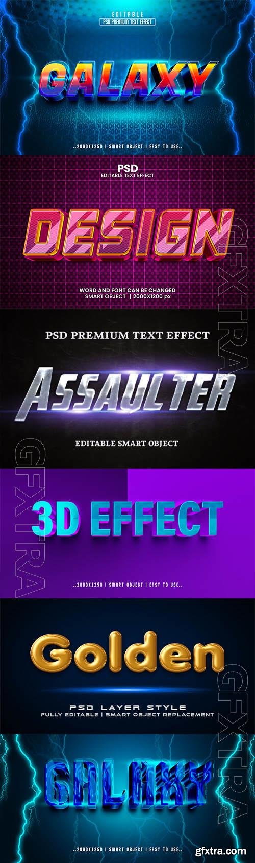 Psd style text effect editable set vol 51