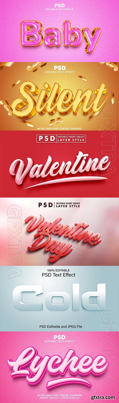 Psd style text effect editable set vol 49