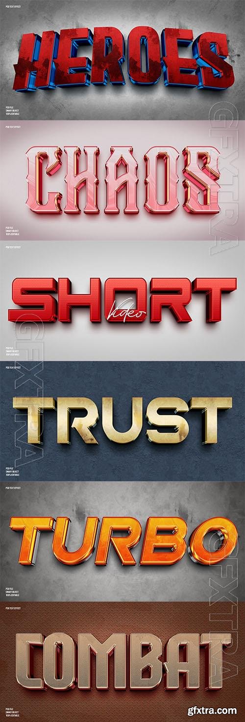 Psd style text effect editable set vol 55