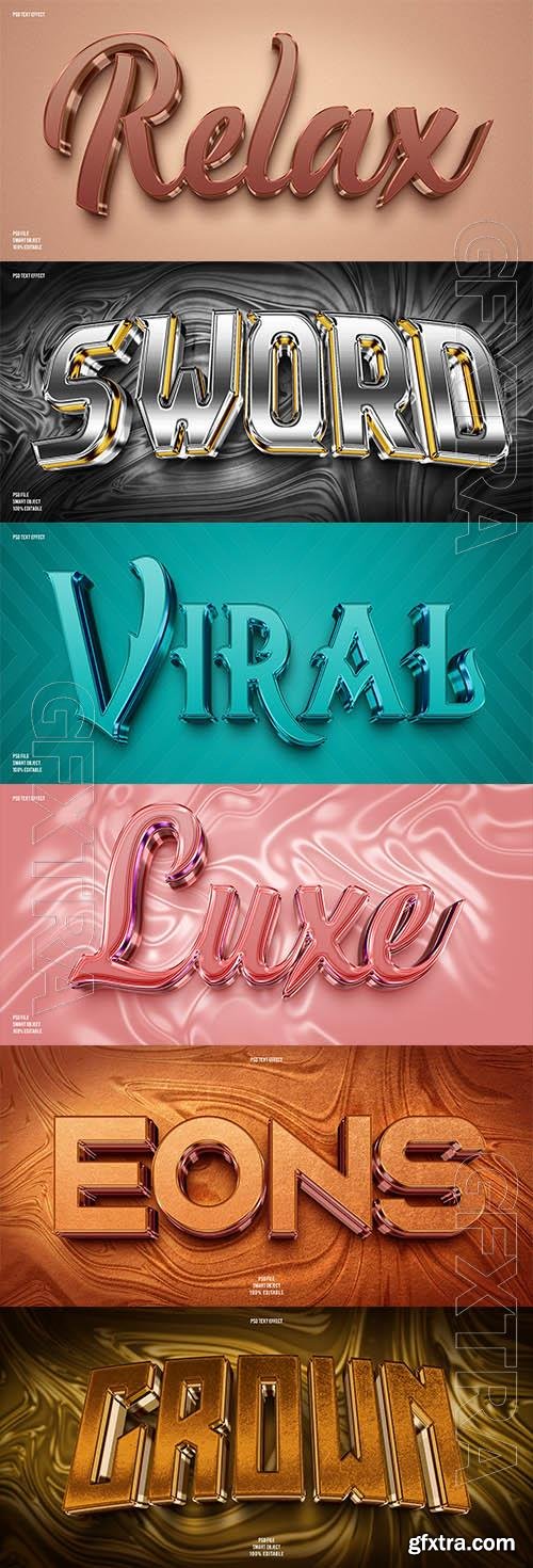 Psd style text effect editable set vol 54 » GFxtra