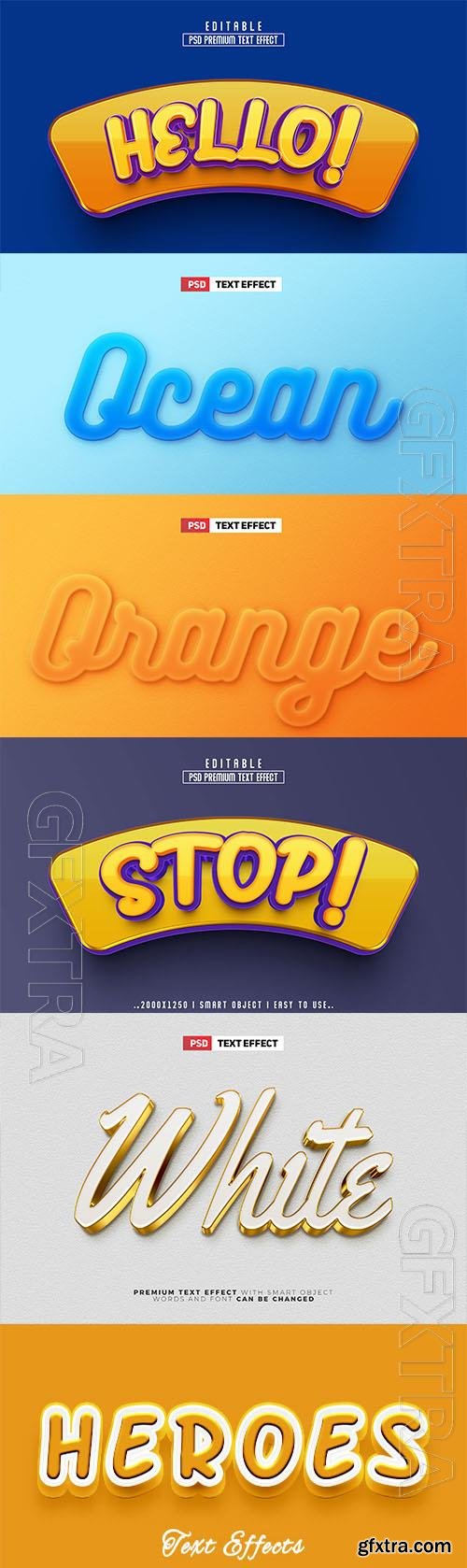 Psd style text effect editable set vol 65