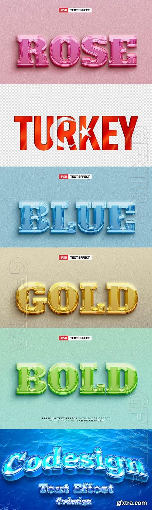 Psd style text effect editable set vol 62