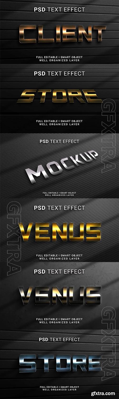 Psd style text effect editable set vol 60