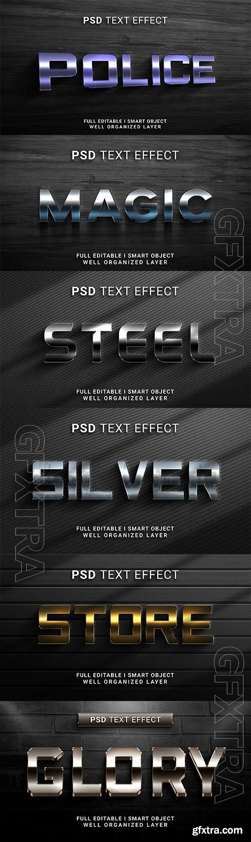 Psd style text effect editable set vol 61