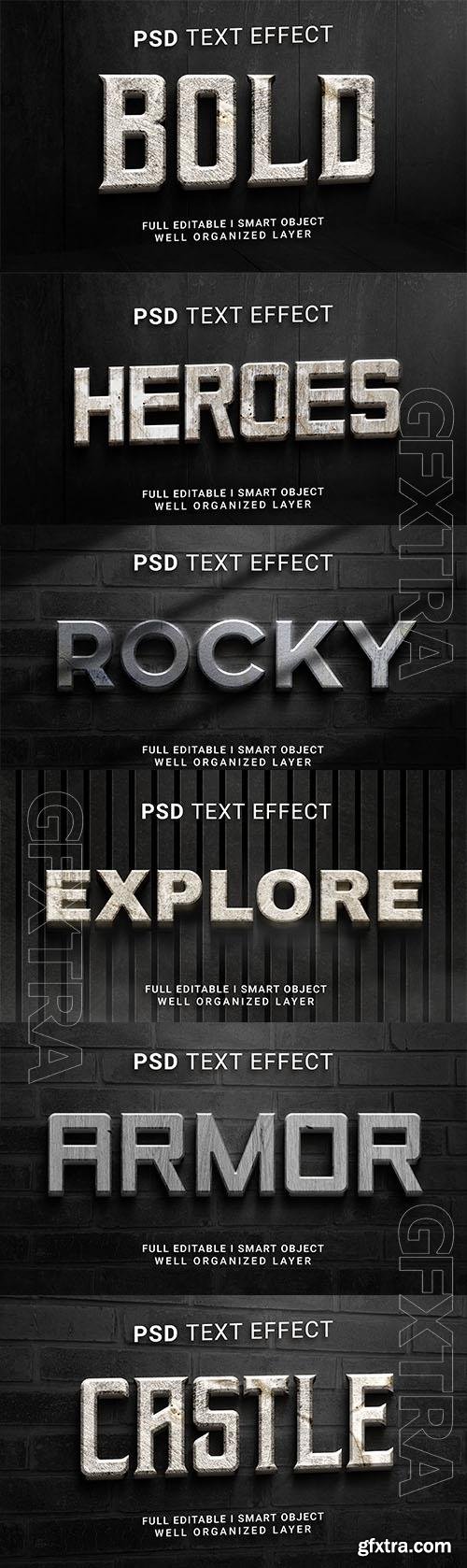 Psd style text effect editable set vol 59