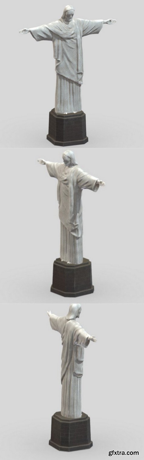 Christ The Redeemer Statue 3D Model