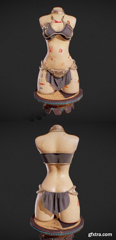 Princess Leia Outfit 3D Model