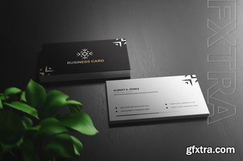 PSD realistic dark business card mockup design or luxury modern business card mockup design