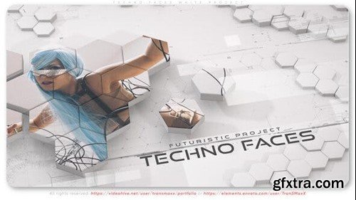 Videohive Techno Faces White Project 42324471