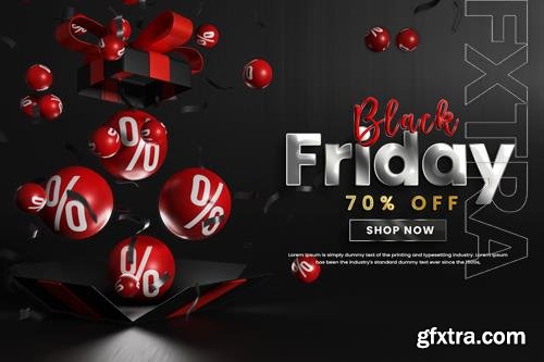 PSD black friday discount sale offer banner