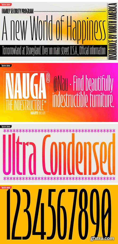 Manchester Condensed Font Family