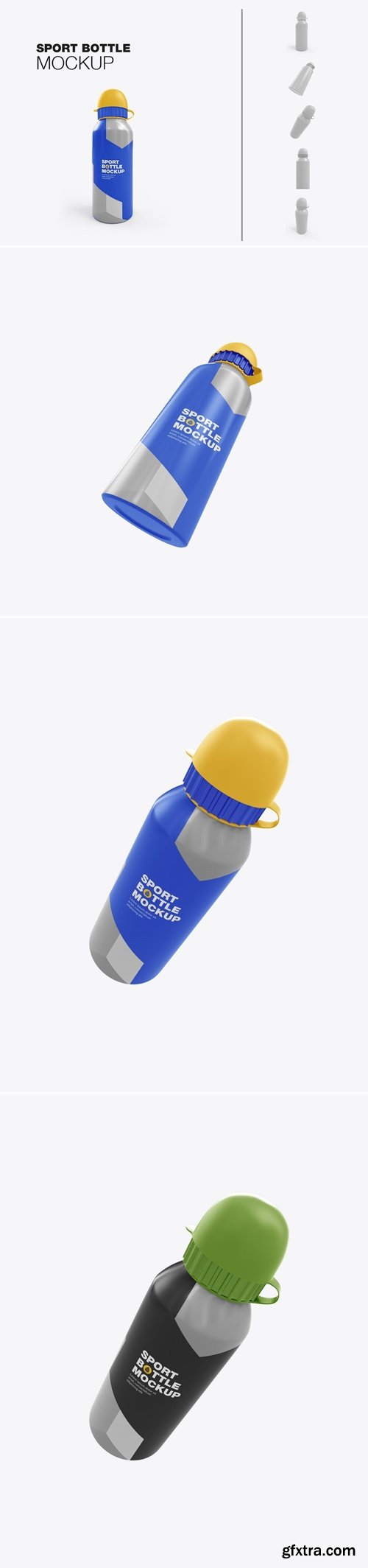 Metallic Sport Bottle Mockup QHD5QRY