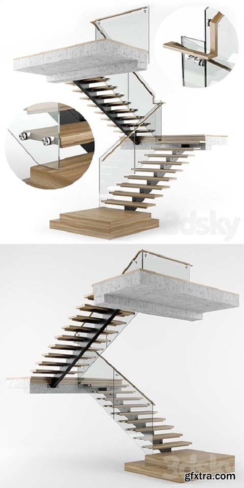 Modern interior stair 07