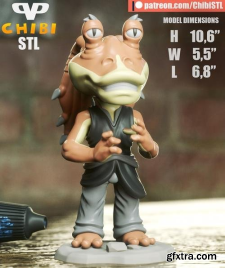 3DXM - Jar Jar Binks Chibi – 3D Print