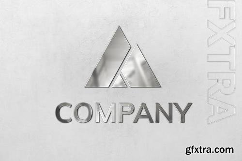 PSD emboss logo mockup psd for company