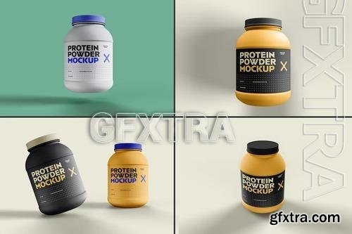 Food Supplement Plastic Jar Mockup 7MS9X5S