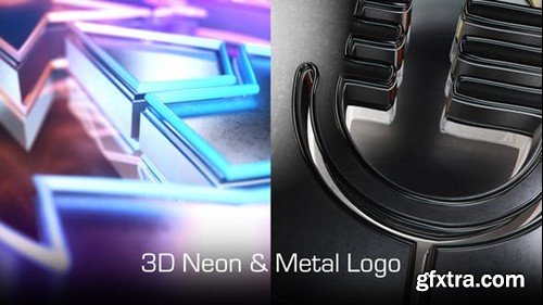 Videohive Neon And Metal Logo Intro 42005681