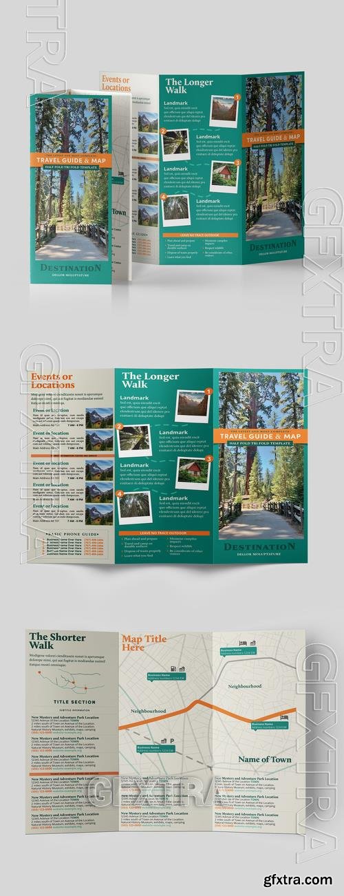 Travel Guide & Map Trifold Brochure 516622103