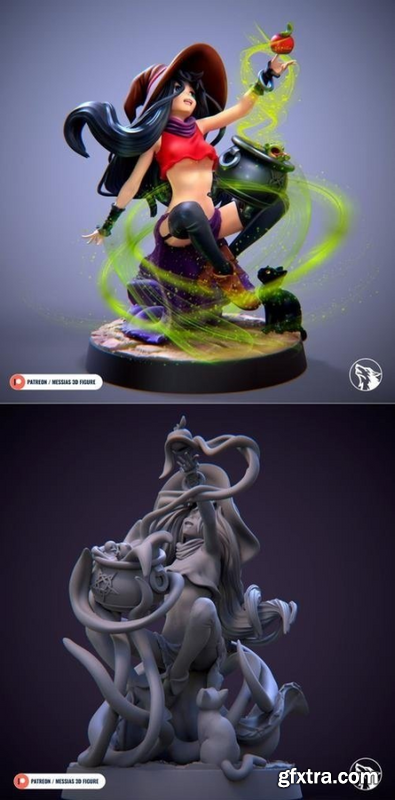 Original Art witch halloween – 3D Print