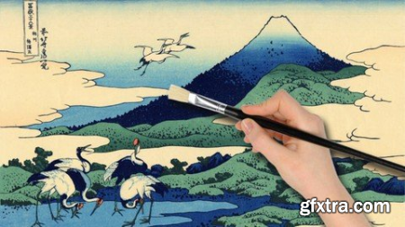 The Great Mount Fuji By Katsushika Hokusai. Acrylic Painting