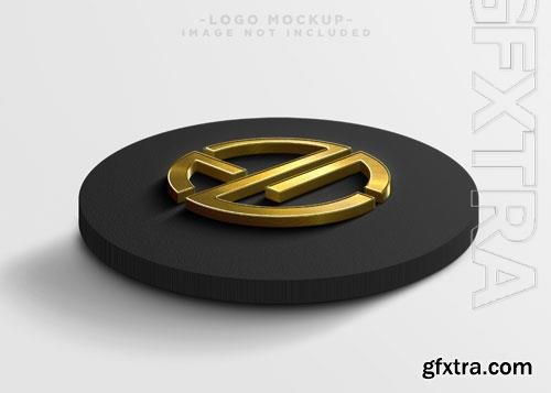 PSD luxury gold logo mockup