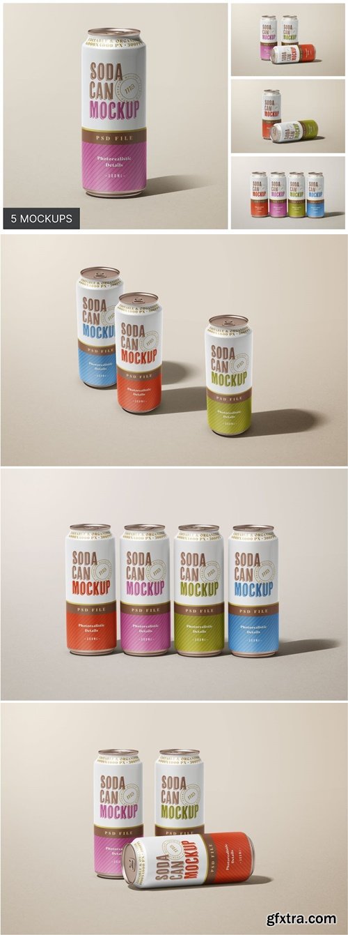 Soda Can Mockup Set UGLGCUA