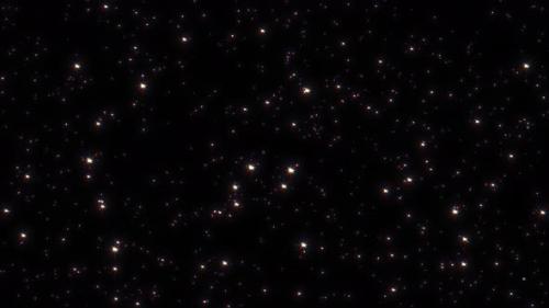 Videohive - Twinkle Stars Flying Over Black Background, Start Floating In Deep Space, Glowing Stars Moving - 42343012 - 42343012
