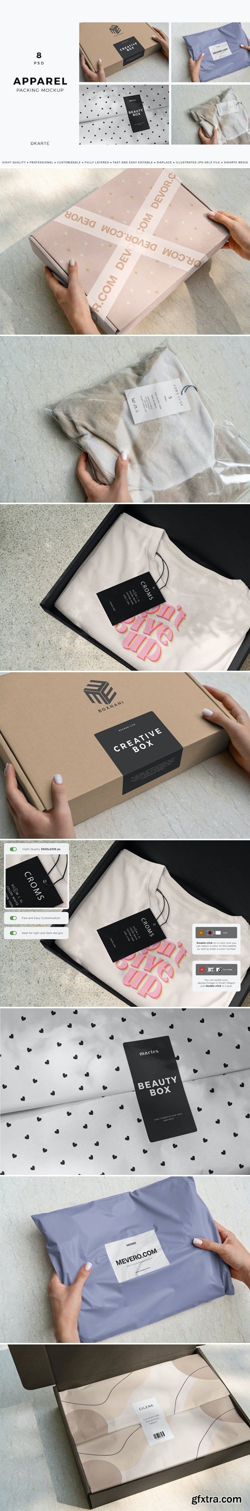 Apparel Packaging Branding Mockups SKXRAVJ