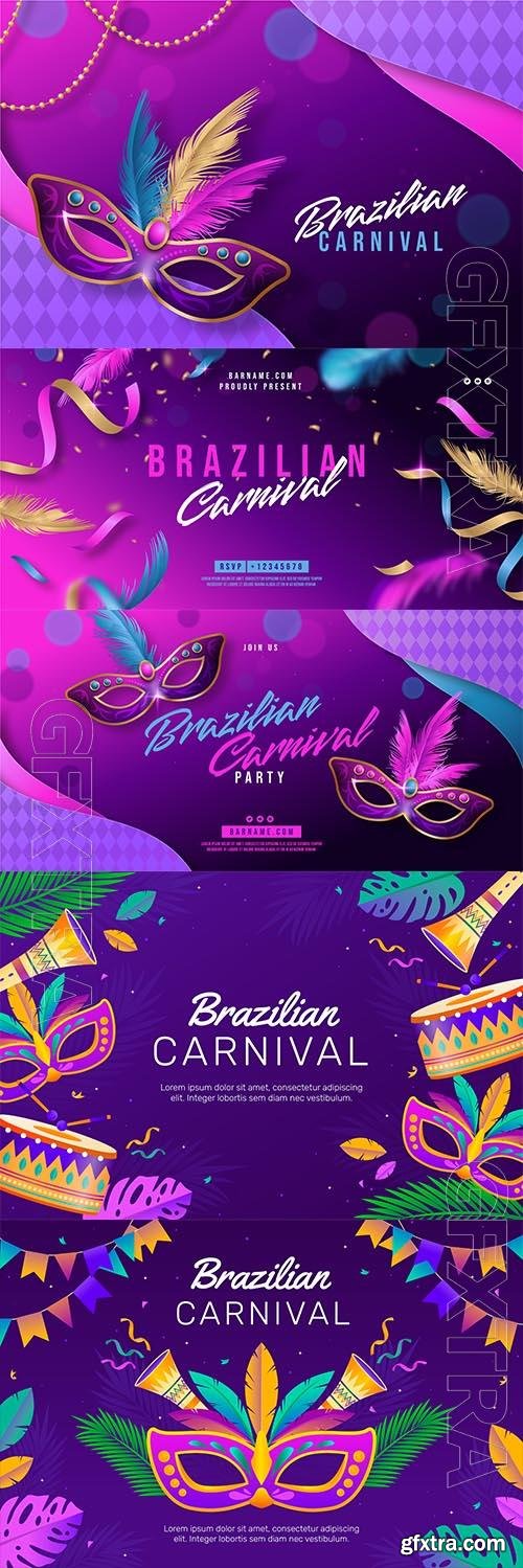 Brazilian carnival vector background