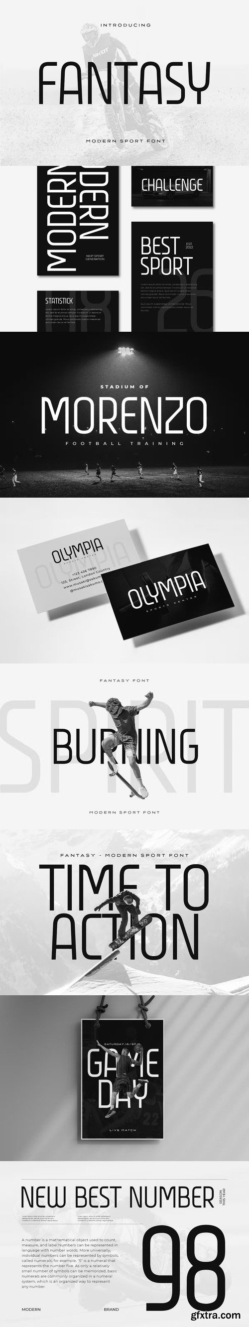 Fantasy modern sport font