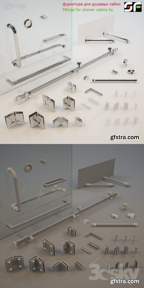 Accessories for glass shower enclosures