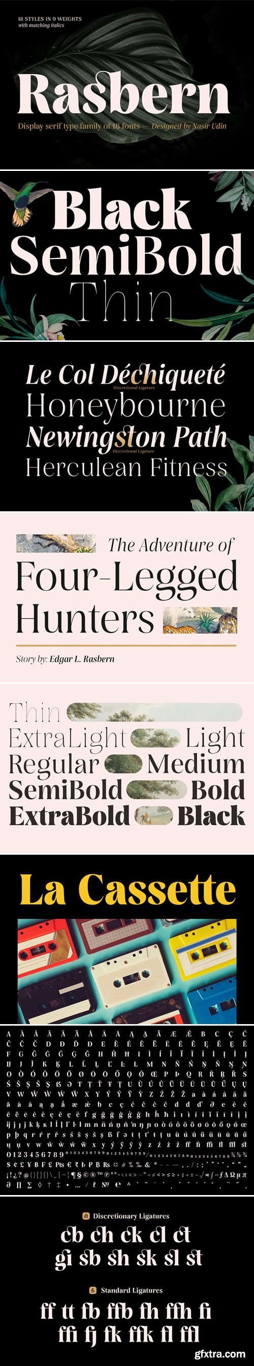 Rasbern - 18 Fonts