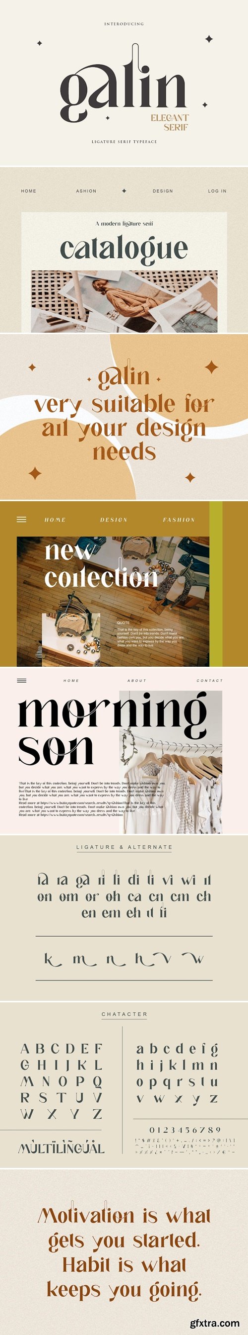 Galin Ligature Serif Typeface