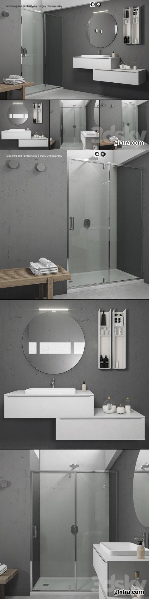 Bathroom furniture set Arcom e.Ly 5