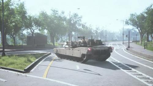 Videohive - Armored Tank in Big City - 42365345 - 42365345