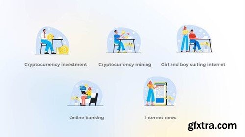 Videohive Cryptocurrency investment - Flat concept 42324744