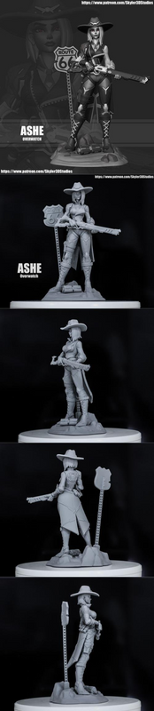 Ashe Overwatch (NEW & FULL) – 3D Print