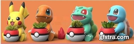 Pokemon Planter Set – 3D Print