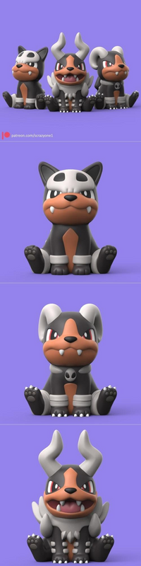 Pokemon Houndour Evolution – 3D Print