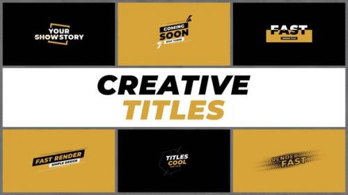 Videohive - Creative Titles 1.0 | FCPX - 42358825 - 42358825