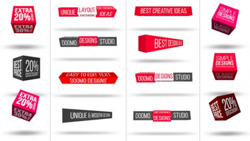 Videohive - 3D Text Boxes Premiere Pro - 42290907 - 42290907