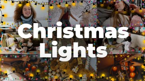 Videohive - Christmas Lights - Garland Overlays | Final Cut Pro - 42303360 - 42303360