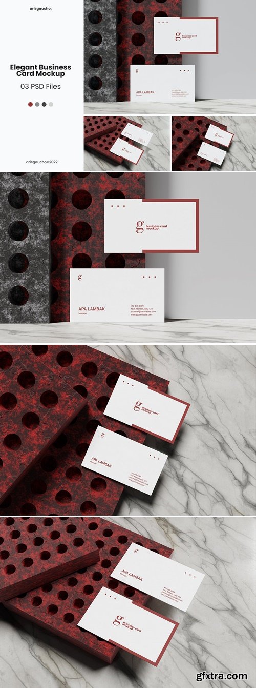 Elegant Business Card Mockup V2 K5TMXUB