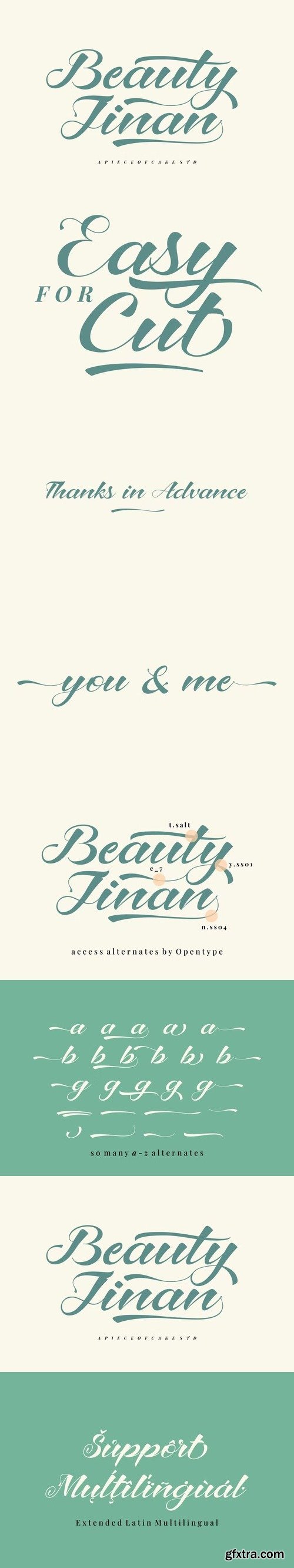 Beauty Jinan - A Script Font