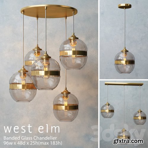 West elm - Banded Glass Chandelier