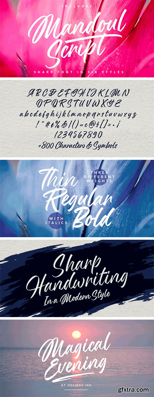 Mandoul Script Font Family