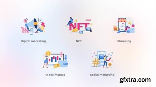 Videohive Social marketing - Сartoon concept 42344519