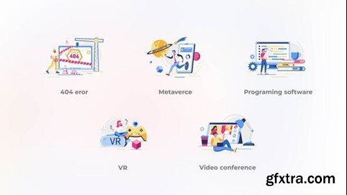 Videohive Programing software - Сartoon concept 42344499