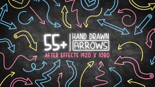 MotionArray - 55+ Hand Drawn Arrow Pack - 1301656