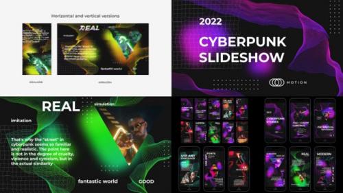 MotionArray - Cyberpunk Glitch Slideshow - 1306072